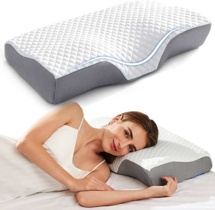 Almohada cervical ergonómica de espuma viscoelástica, almohada refrescante para cama, almohada ortopédica para lirones.