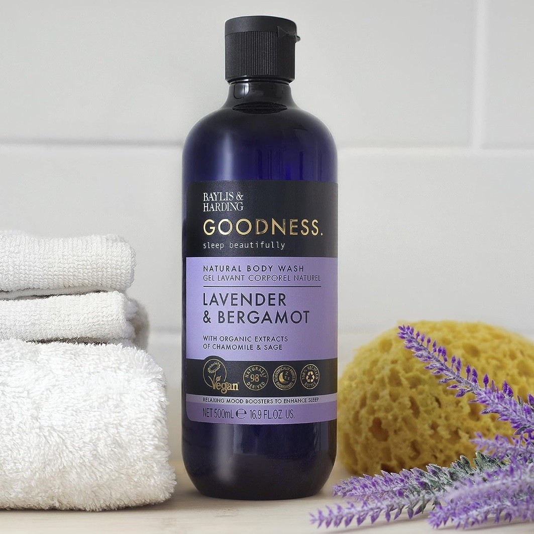 Baylis & Harding kūno muilas „Goodness“ prausiklis miegui, 500 ml