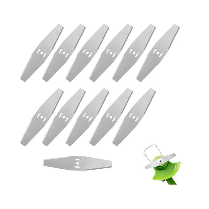 Lot de 12 Lame Débroussailleuse Lames de Rechange en Métal Coupe-Bordure électrique Lame en Métal pour Jardins Fermes Défrichements