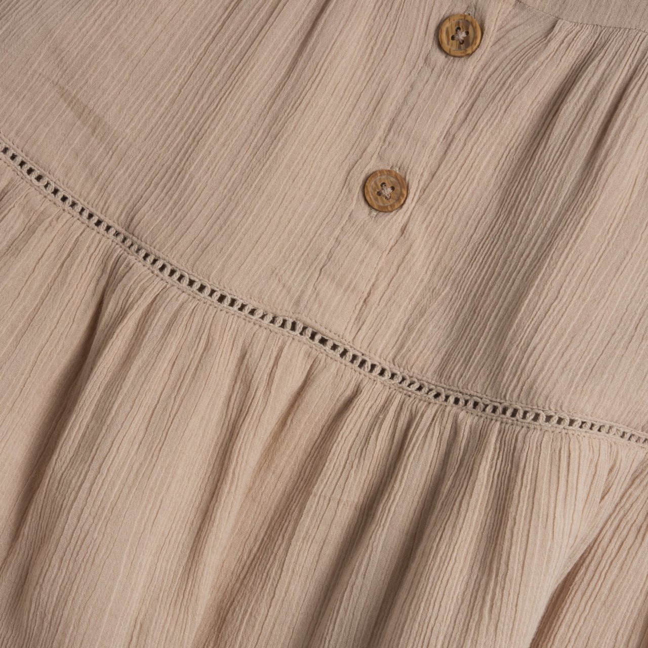 robe marron à volants
