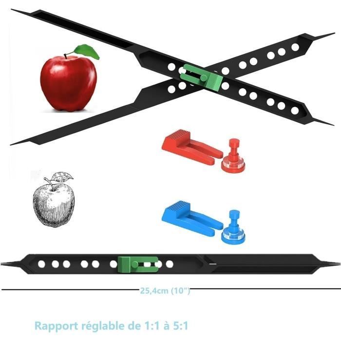 Diviseur proportionnel de 25,4 cm, Outil de Dessin de diviseur d'échelle proportionnelle Proportional Divider pour Les Artistes