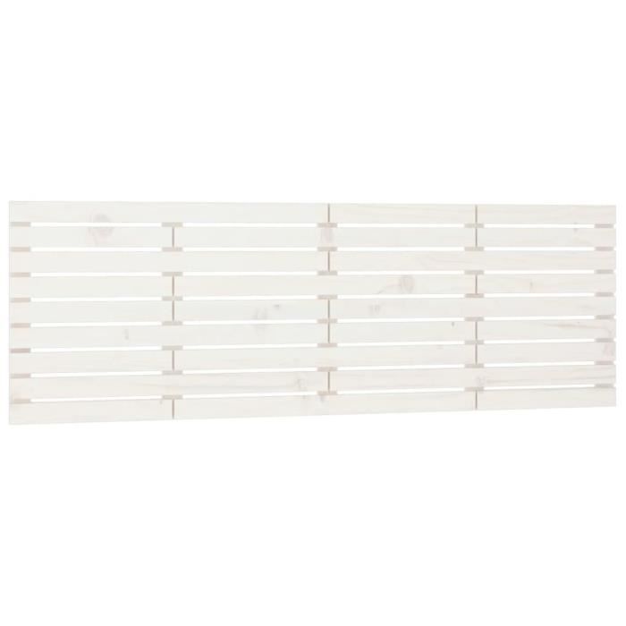 824749 vidaXL Cabeceira de Parede Branca 166x3x63 cm Madeira Maciça de Pinheiro