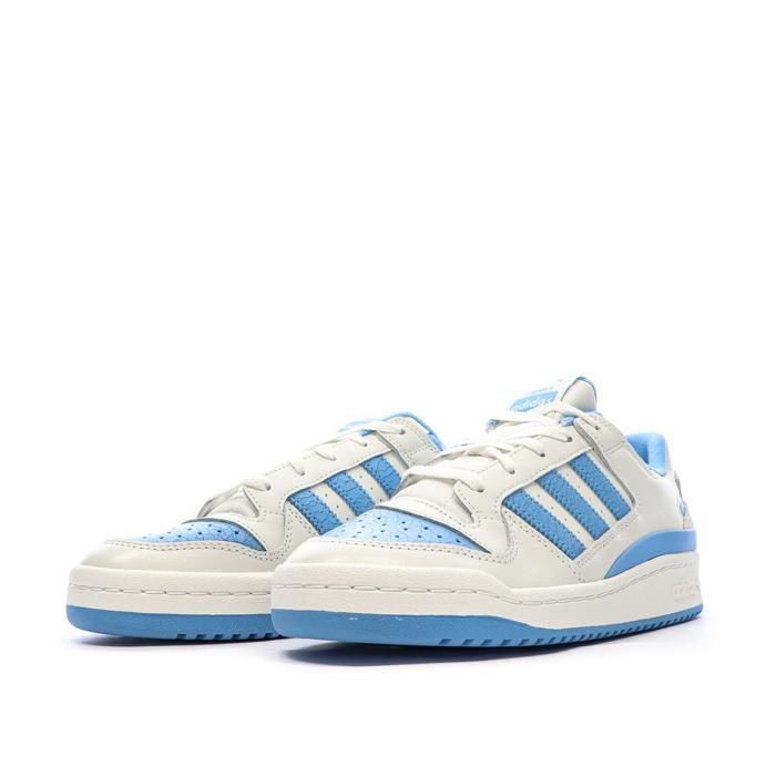 Zapatillas Adidas Forum para hombre, color blanco y azul.