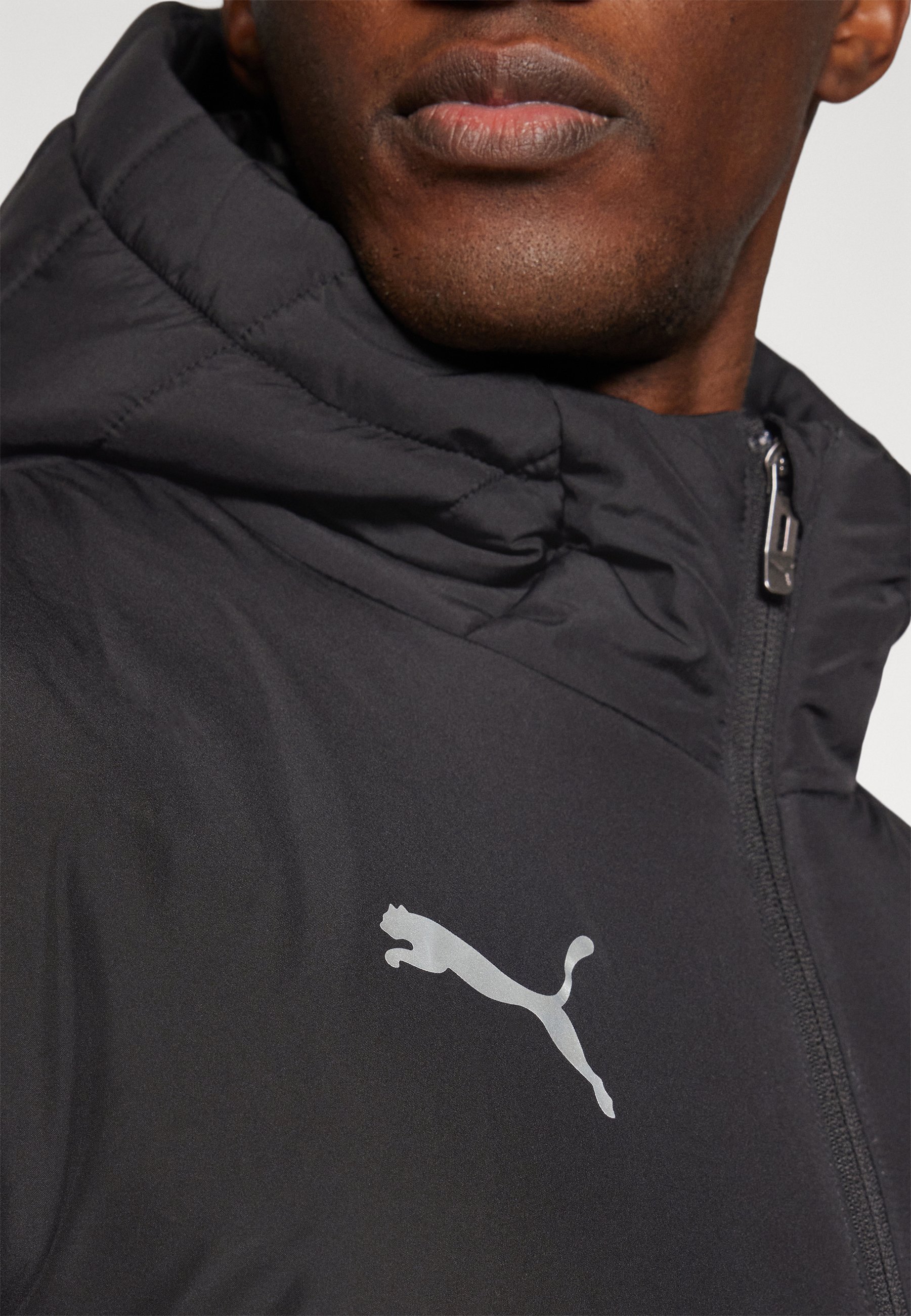 Giacca imbottita con cappuccio Puma - Giacca invernale - nero/argento