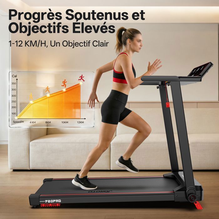 Folding Treadmill - JOROTO - F20 PRO - 2.5 HP - 12 km/h - 15 Programs