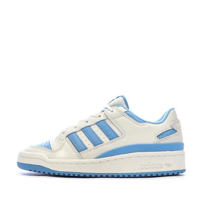Zapatillas Adidas Forum para hombre, color blanco y azul.