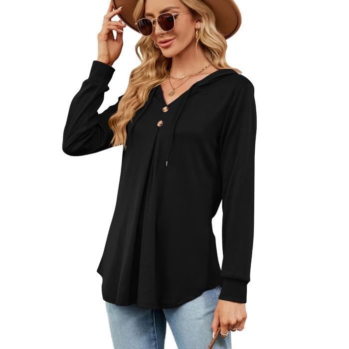 Sweat Femme INSFITY - Col Capuche - Noir - Automne