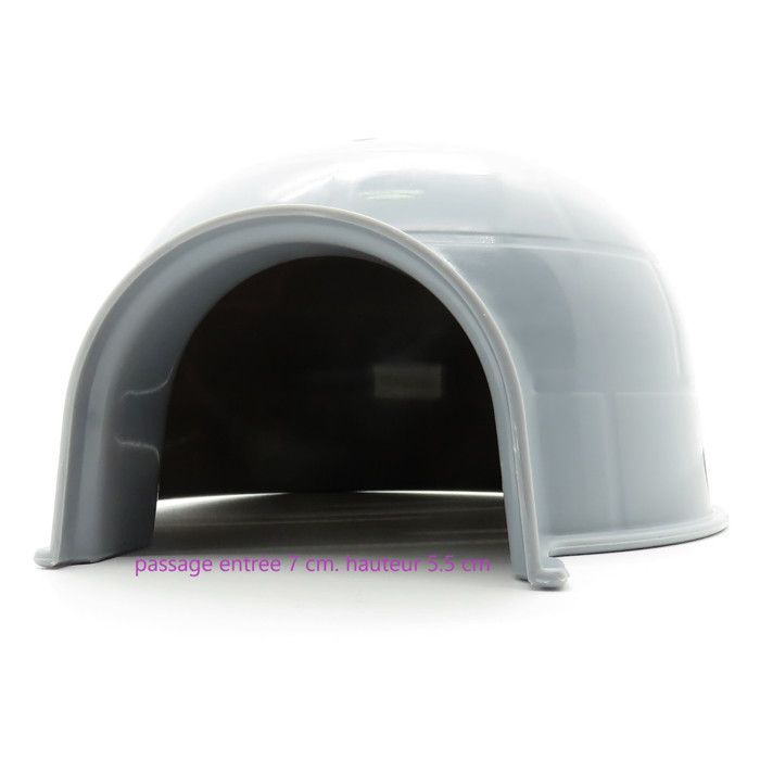 Igloo in plastica grigia per piccoli roditori - Zolux