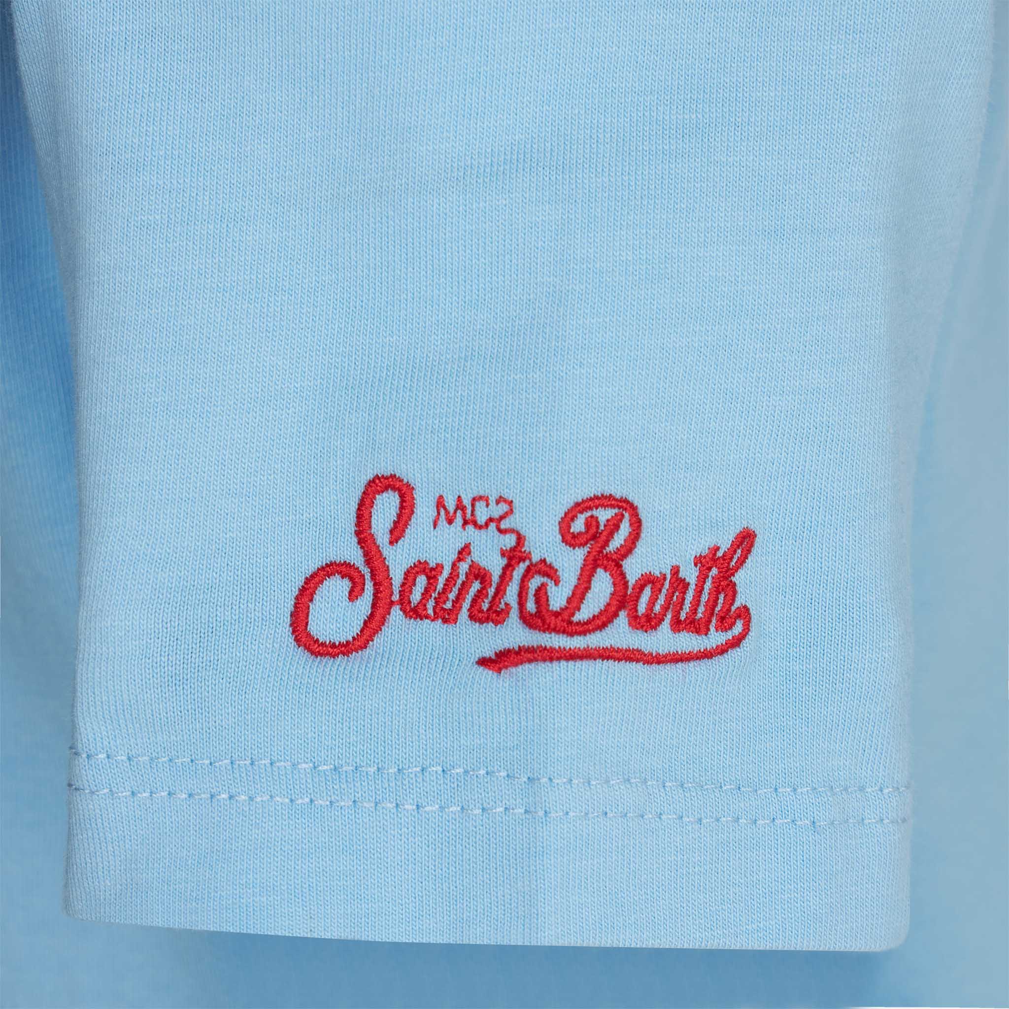 Blauw katoenen T-shirt voor jongens met skater Bart | SPECIALE EDITIE