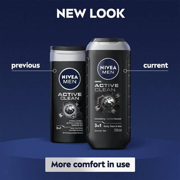 NIVEA Men Active Clean 3-u-1 gel za tuširanje<br>250ml - Normalna koža