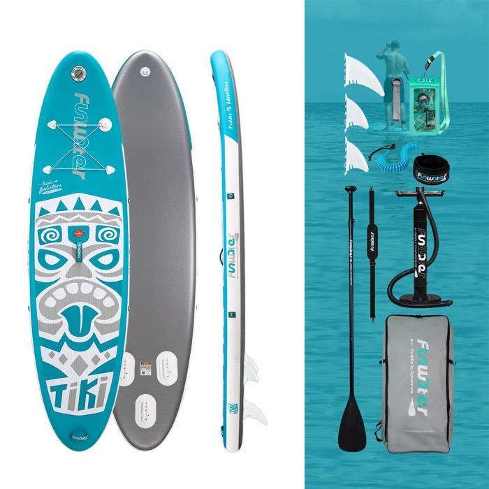 FunWater SUPFW04A  Planche Paddle Tiki Gonflable 10'6