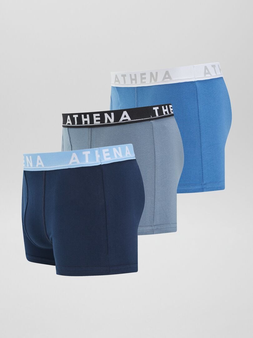 Conjunto de 3 cuecas boxer - AZUL