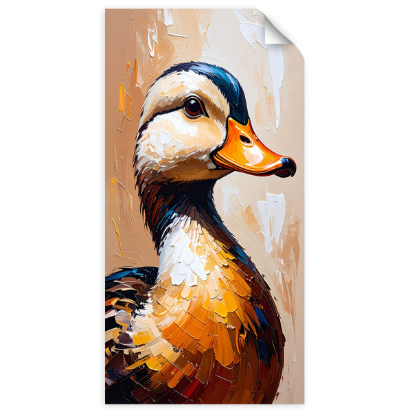 Naklejka na ścianę do salonu sypialni Feeby Kaczka Ptak Zwierzę 40x80