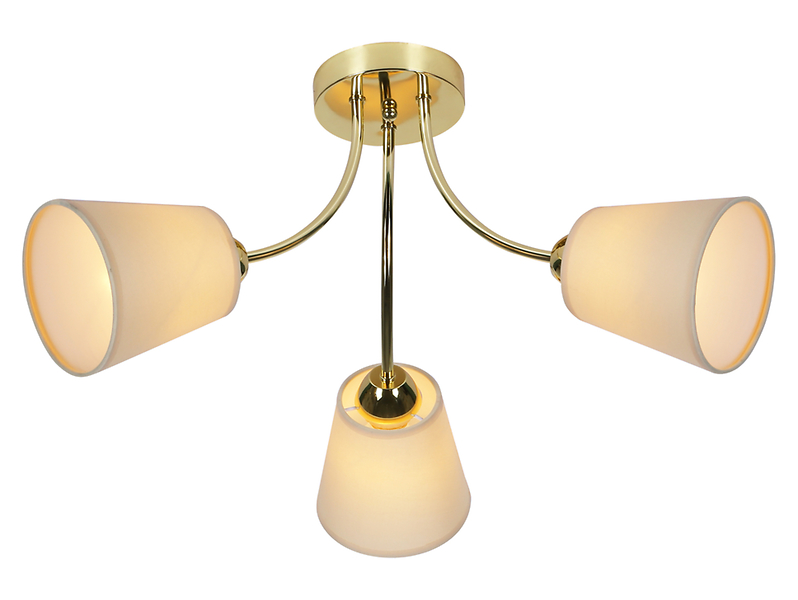 Lampa sufitowa Camila 3-punktowa stalowa złota