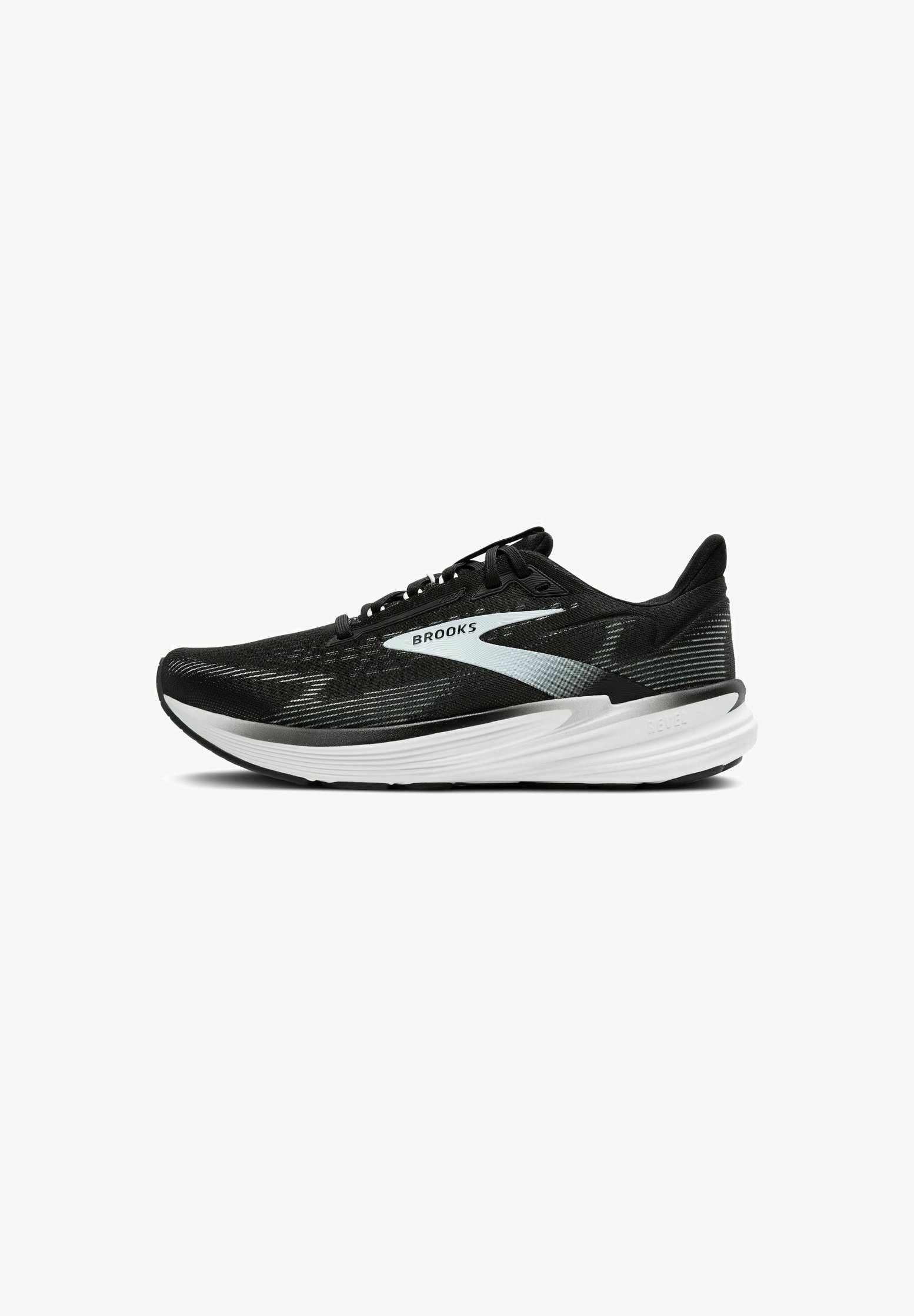 Brooks REVEL 8 - Straßenlaufschuhe - schwarz grau weiß
