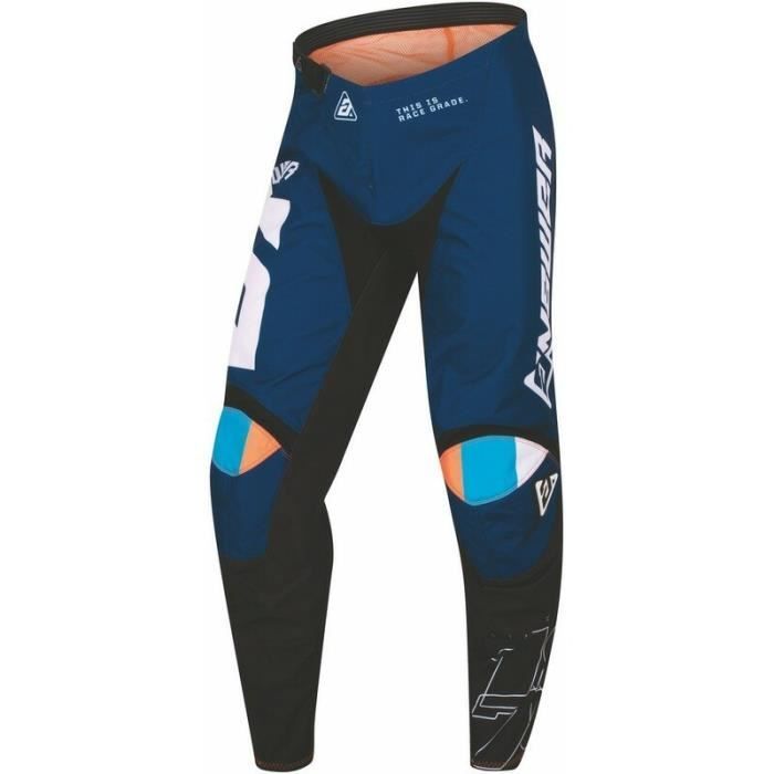 Pantalones de motocross Answer Syncron CC - azul/naranja intenso/negro/blanco - 36
