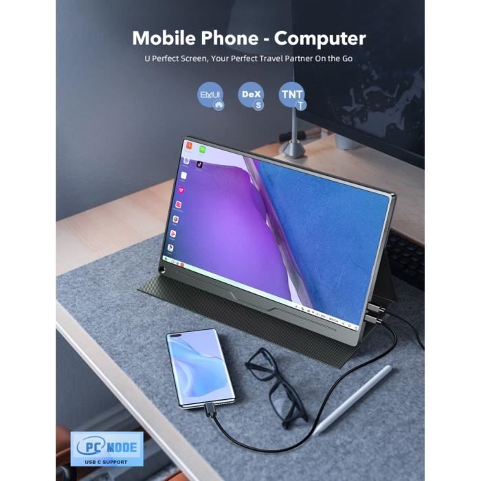 Moniteur Portable - UPERFECT - 15.6 Pouces - FHD 1080P - IPS - USB-C et HDMI