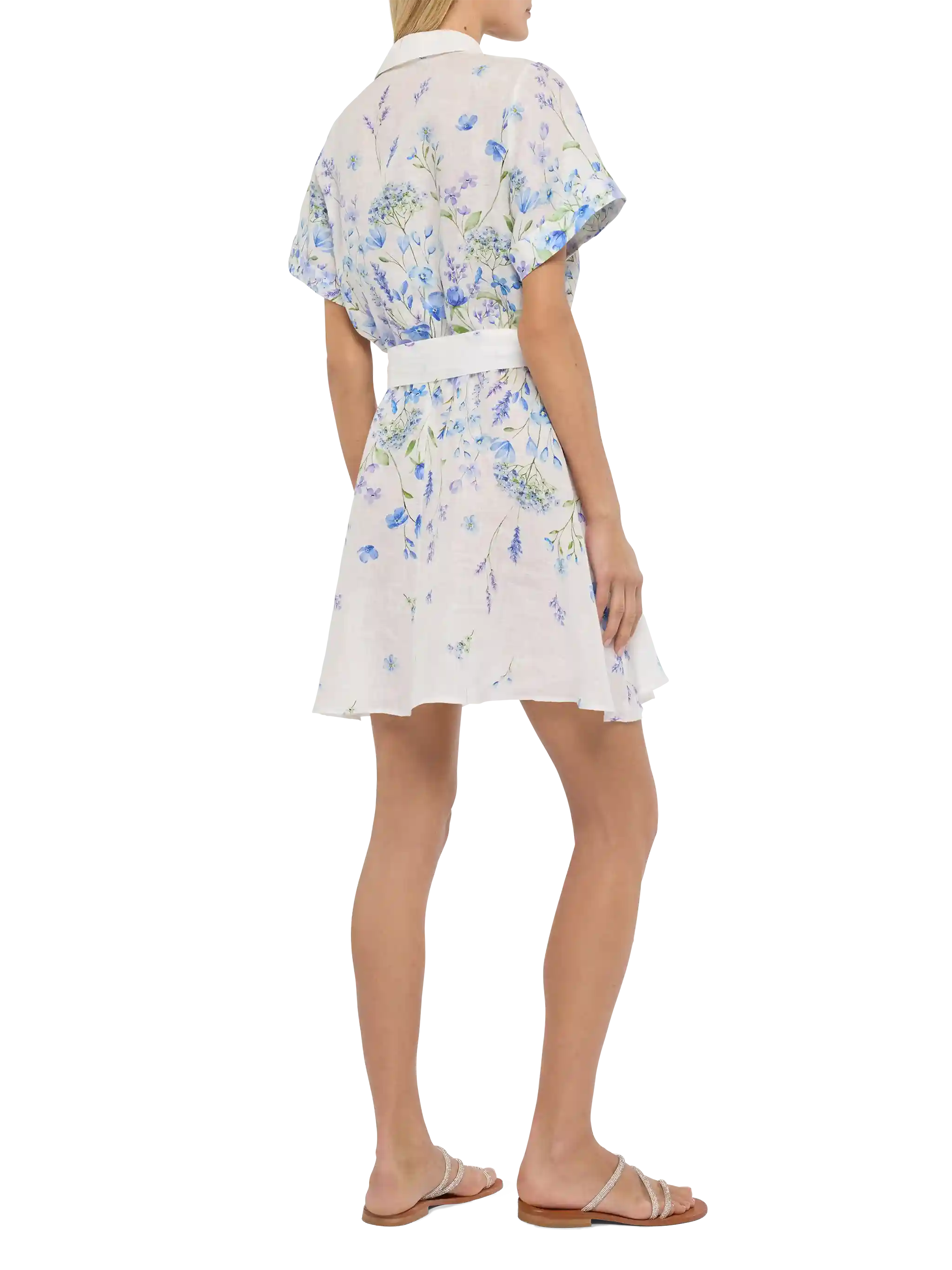 Joseline linnen jurk met bloemenprint