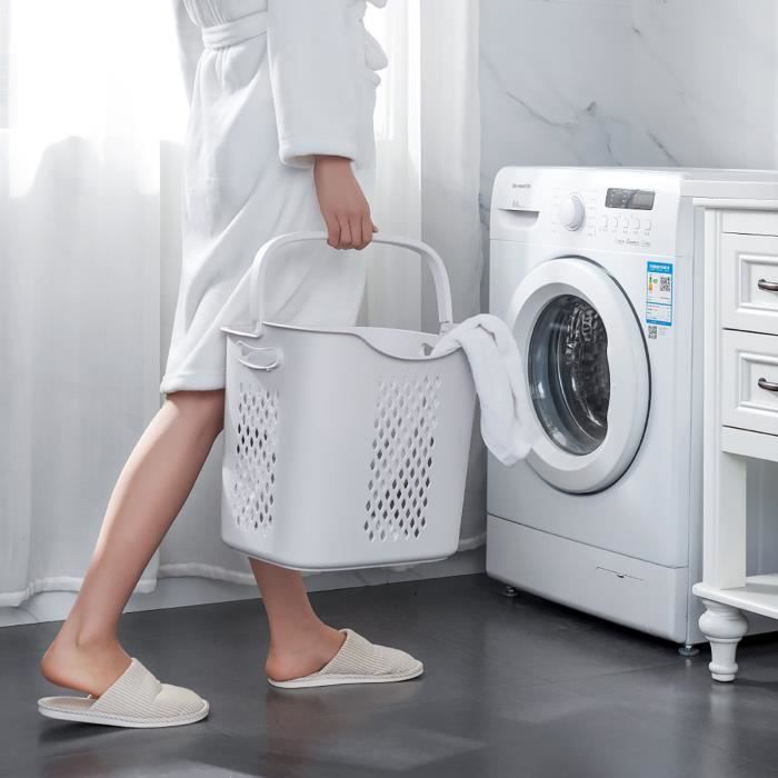 Carrito de lavandería Yorbay, cesta para la ropa sucia, cesto de ropa con 3 cestas extraíbles y ruedas.