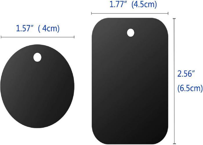 4 piastre metalliche con adesivo 3M per supporto magnetico per telefono da auto/supporto magnetico universale in metallo per auto