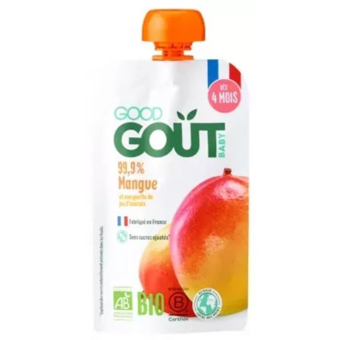 Biologische mango voor baby's van goede smaak, geschikt voor baby's vanaf 4 maanden, gemaakt in Frankrijk, 120 g