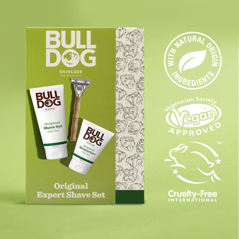 Conjunto de barbear Bulldog Original Expert, kit de presente para barbear