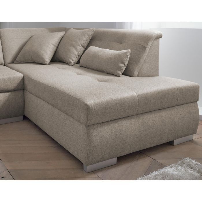 Vermont - Sofá panorámico de esquina derecha - 7 plazas - XXL - Beige