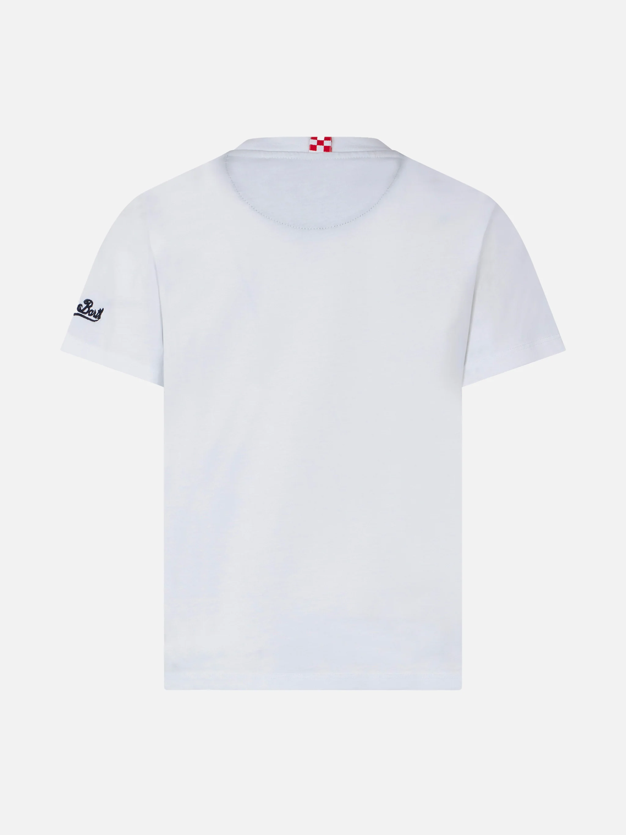 Kinder T-shirt van katoen met bedrukte zak