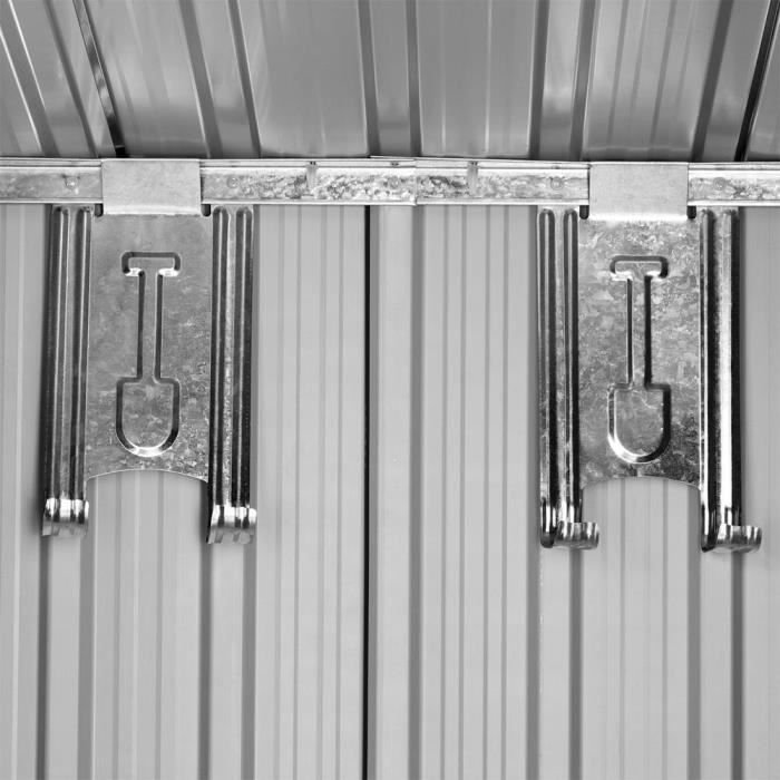 Abri de jardin métallique en acier galvanisé 162 x 86 x 181cm - Bc-elec - 5662-0504