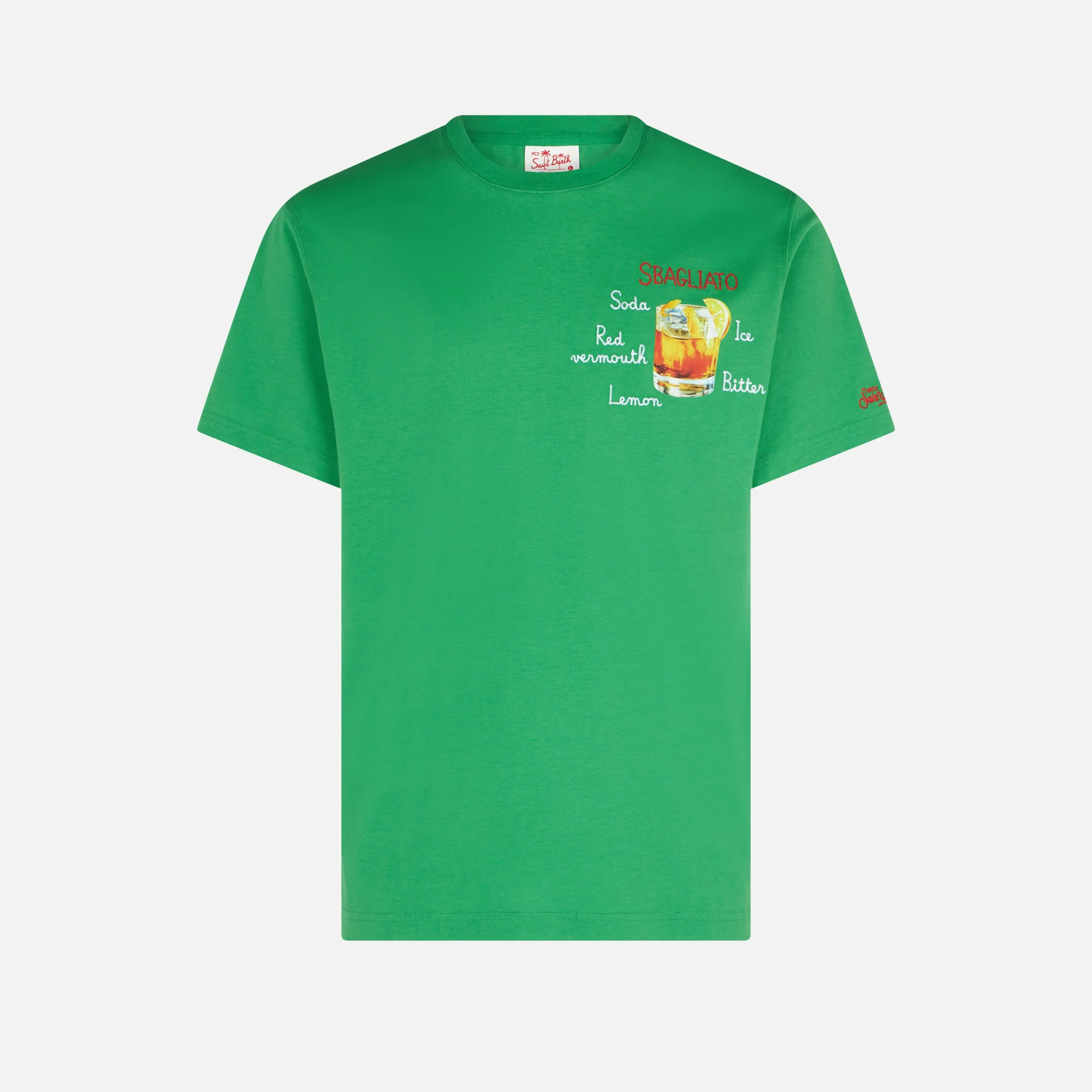 Heren katoenen T-shirt met Sbagliato-borduurwerk