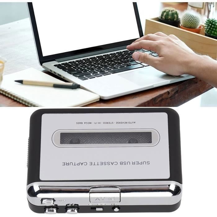 Lecteur de cassette portable, 3,5 mm auxiliaire guide CD léger et rapide petit convertisseur USB vers MP3 avec multicolore BALADEUR