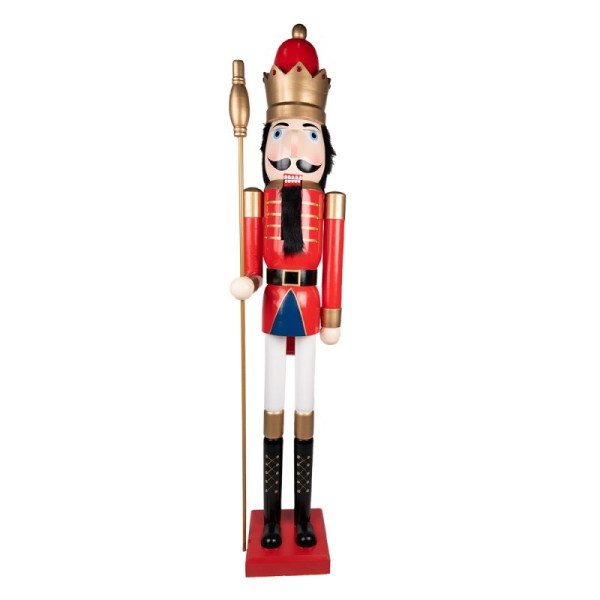 Dziadek do Orzechów czerwony 180 cm