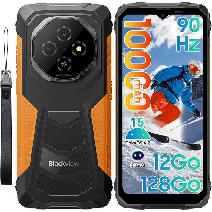BLACKVIEW FORT 1 Robust Smartphone, Ubrydelig Telefon, Android 15, 6,56