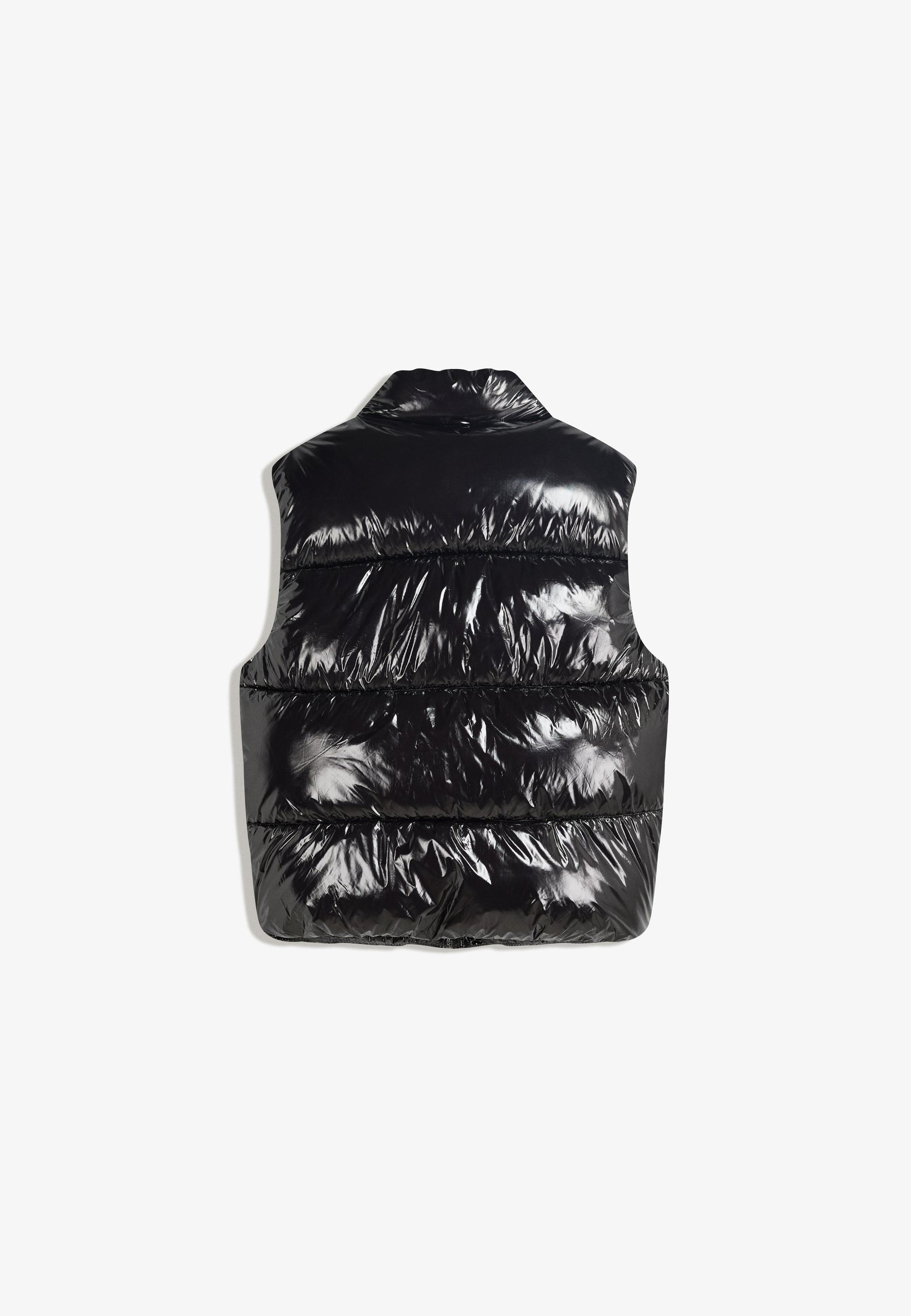 Bershka SHINY PUFFER - Vest - zwart
