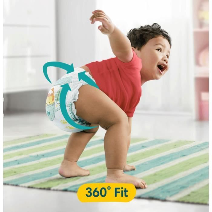 Pacote gigante com 92 fraldas-calça Pampers Baby-Dry, tamanho 4 (9-15 kg).