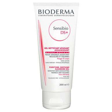 Bioderma Sensibio DS rauhoittava puhdistusgeeli kasvoille ja vartalolle, punoitusta vastaan, 200 ml