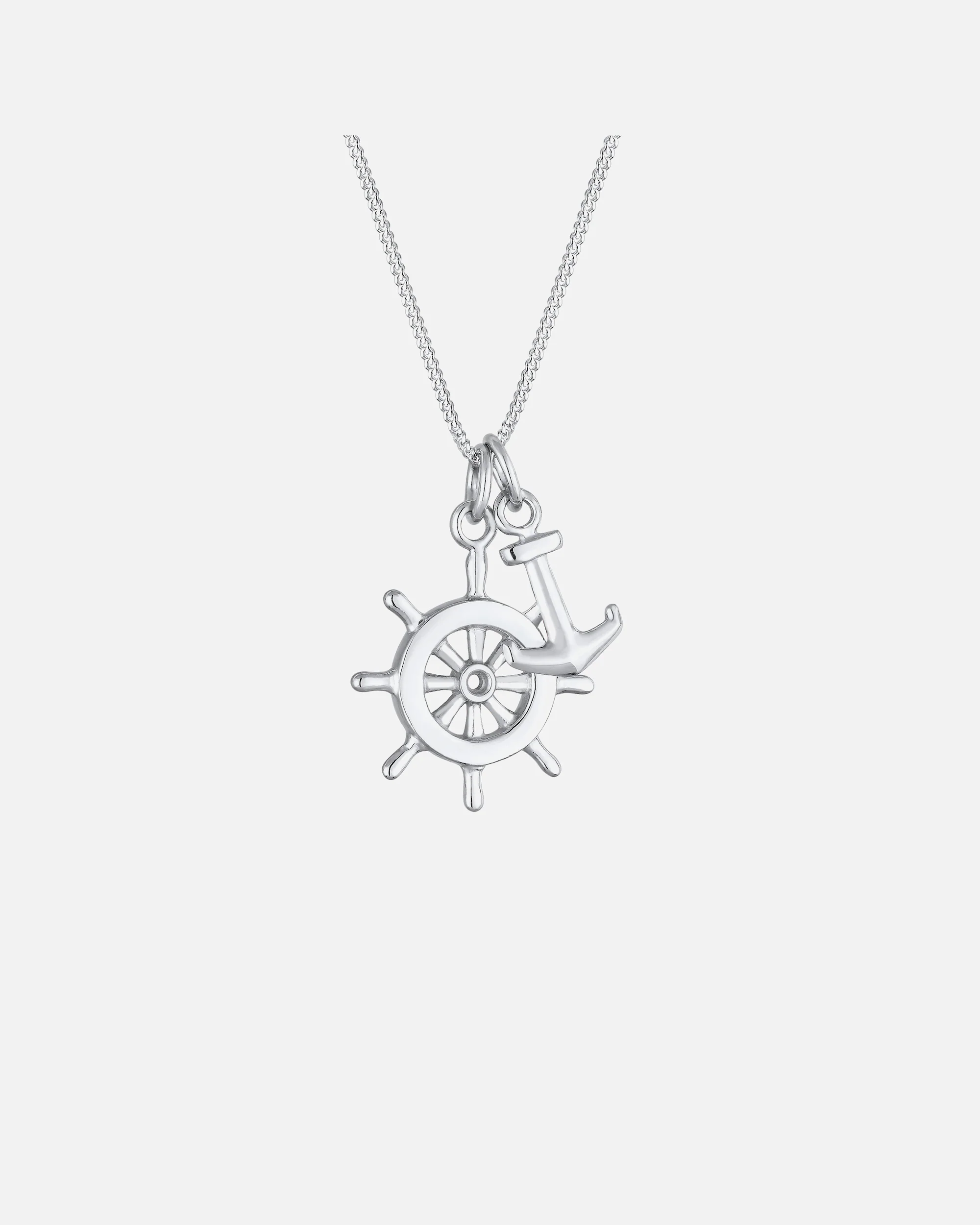 Elli Ancre Barre Pendentifs Maritime Collier Femme - (925/1000) Argent