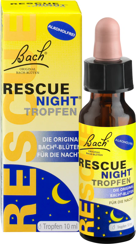 Bach® Flower Remedies RESCUE® Gotas Noturnas 10ml - Suplemento alimentar em gotas para problemas de sono e dificuldade para adormecer.