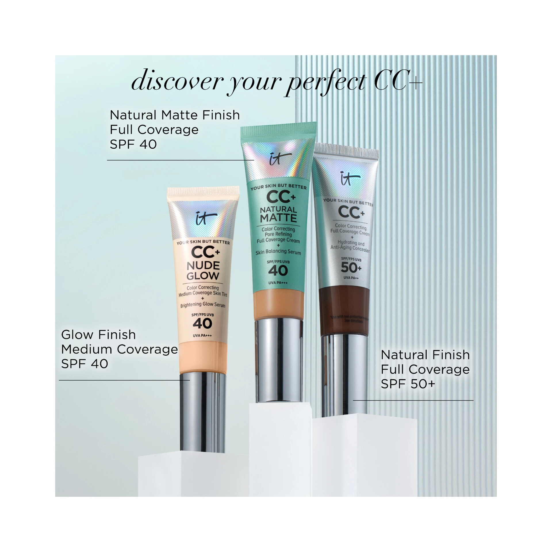 Your Skin But Better CC+ Natural Matte SPF40 CC krema svijetla, srednja - IT Cosmetics