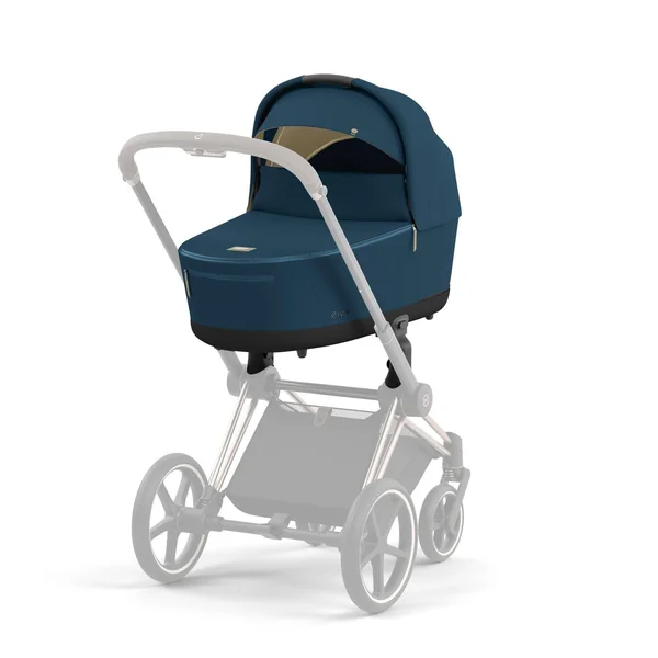 Cybex Priam V4 kinderwagenset bergblauw, frame chroomzwart