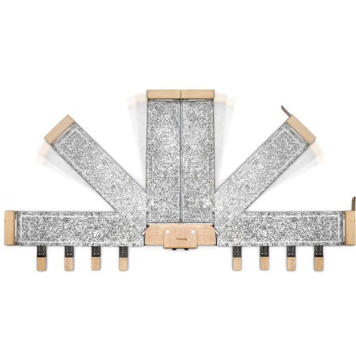 Raclette grill - HKOENIG - WOD362 - 1400 W - Serves up to 8 people - Rotating base - Wooden design