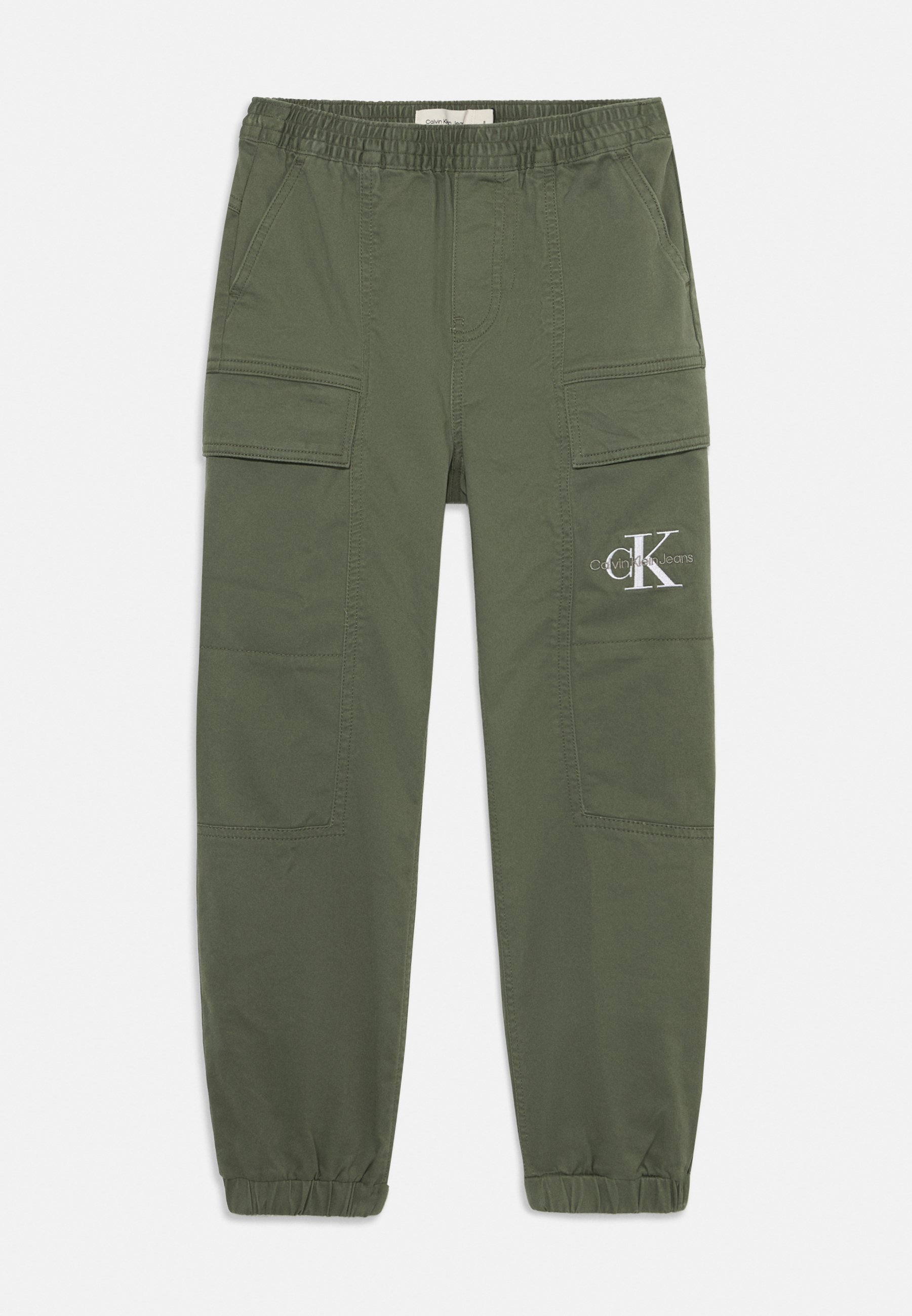 Calvin Klein Jeans ESSENTIAL UNISEX - Pantaloni cargo - verde oliva polveroso