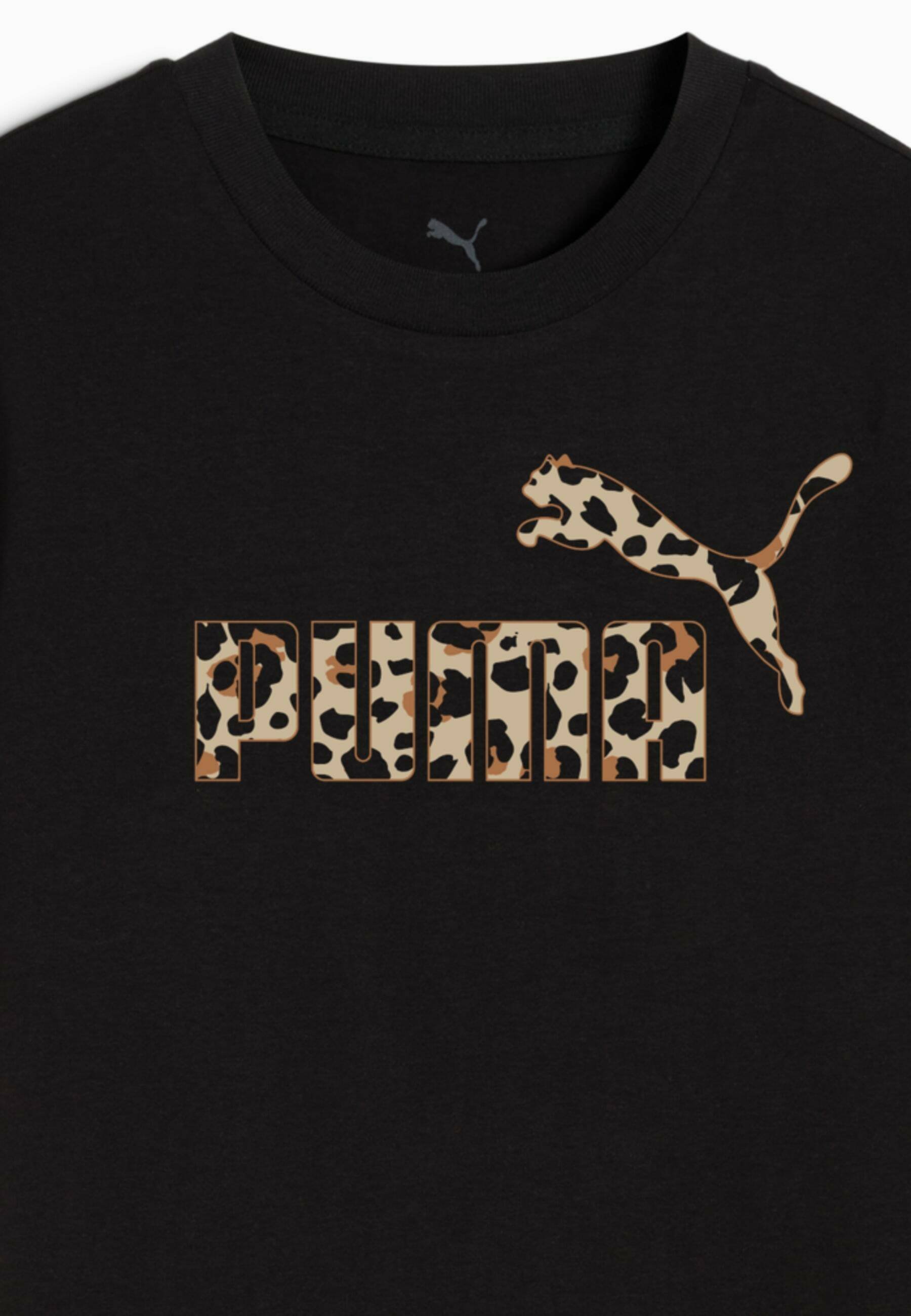 Puma ESS GRAPHIC ANIMAL GRAPHIC TEE G - Sportovní tričko - black