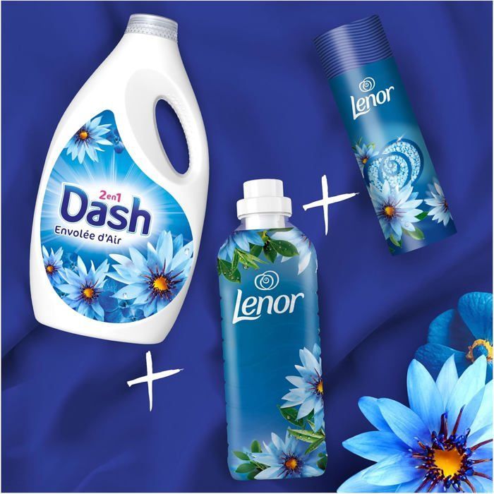 Detersivo liquido per bucato 2 in 1, 92 lavaggi, deodorante per ambienti, con 3 SETTIMANE DI FRESCHEZZA* e Lenor, prodotto in Francia, 2 in 1