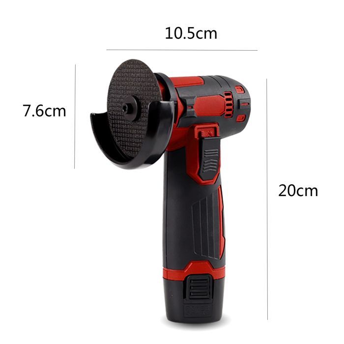Mini smerigliatrice angolare, utensile per smerigliare, utensile per lucidare, smerigliatrice diamantata, elettroutensile senza fili, 2 batterie