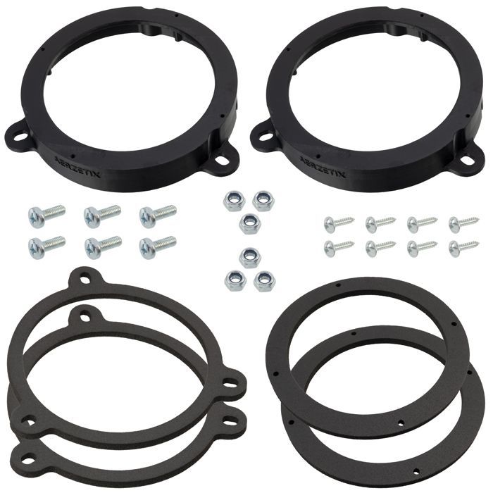 AERZETIX | Kit de 2 adaptadores/soportes para altavoces Ø130 mm | Puertas delanteras y traseras | Compatible con Dacia Sandero Logan