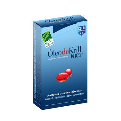 NKO Óleo de Krill 100% Natural Suplemento Apoio Níveis de Colesterol 40 cápsulas 40 cápsulas
