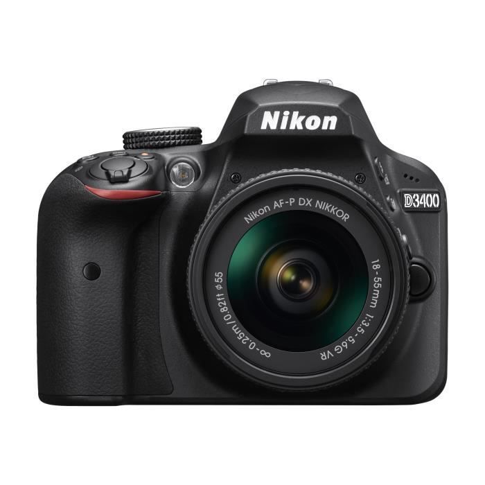 Nikon D3400 digitalt spejlreflekskamera 24,2 MP APS-C 1080p - 60 fps 3x optisk zoom AF-P DX VR 18-55 mm objektiv Bluetooth…