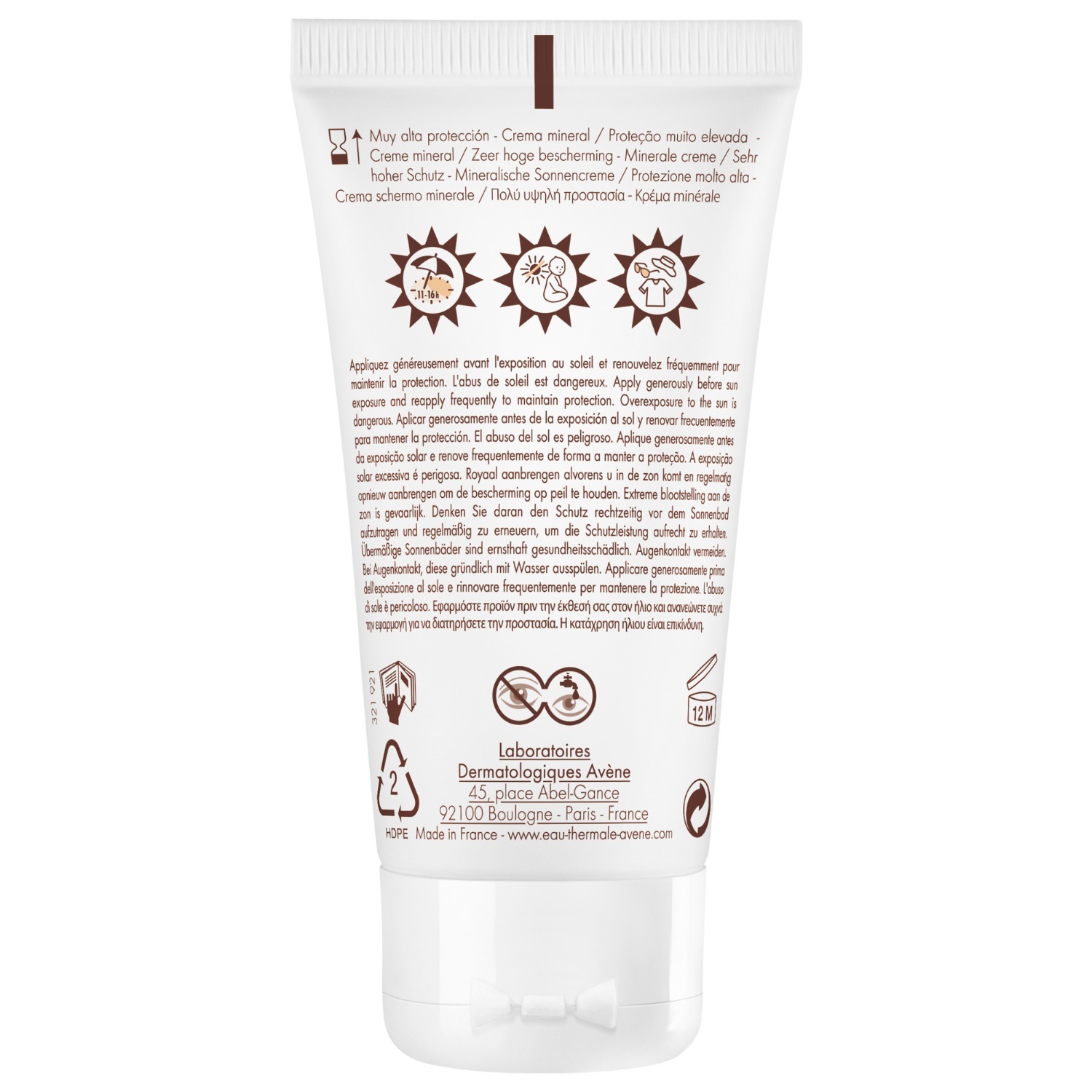 Avène Sunscreen Solaire Mineral Cream SPF50+ - 50 ml