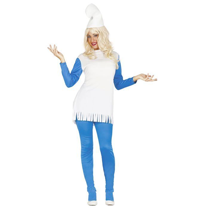 Déguisement Schtroumpfette adulte - Personnage Fiction - Bleu - Polyester